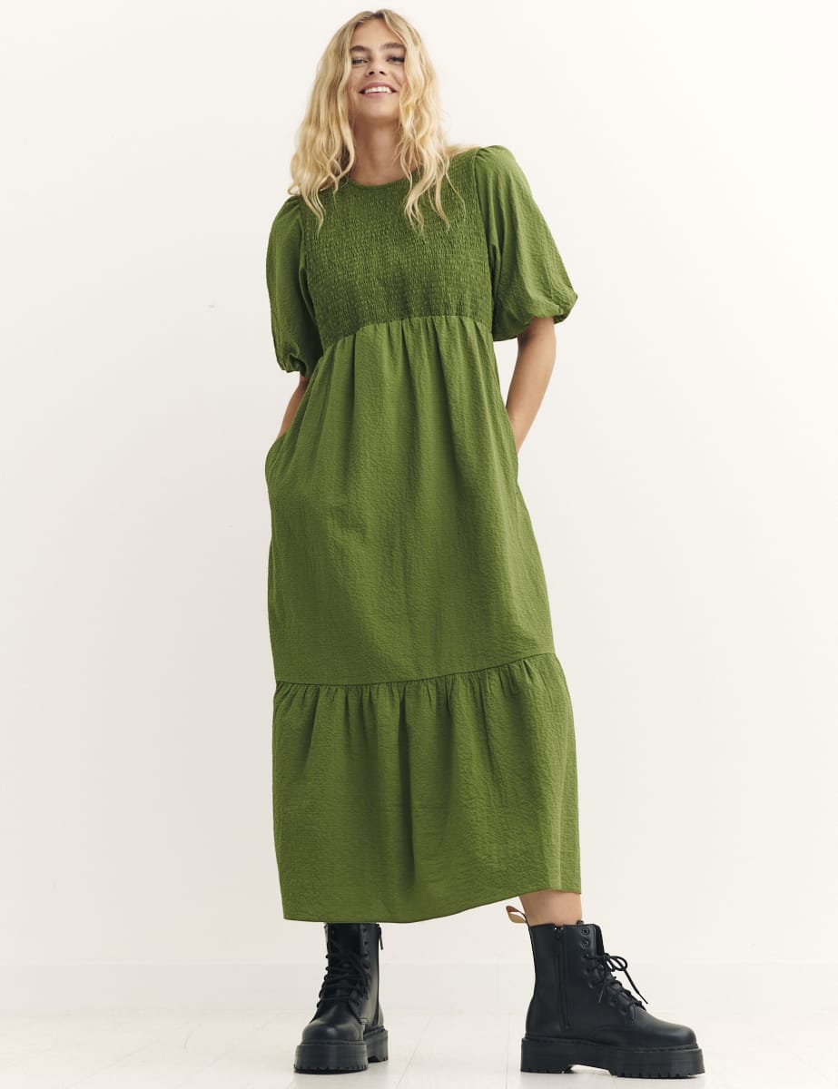 Green Kelsie Midi Dress