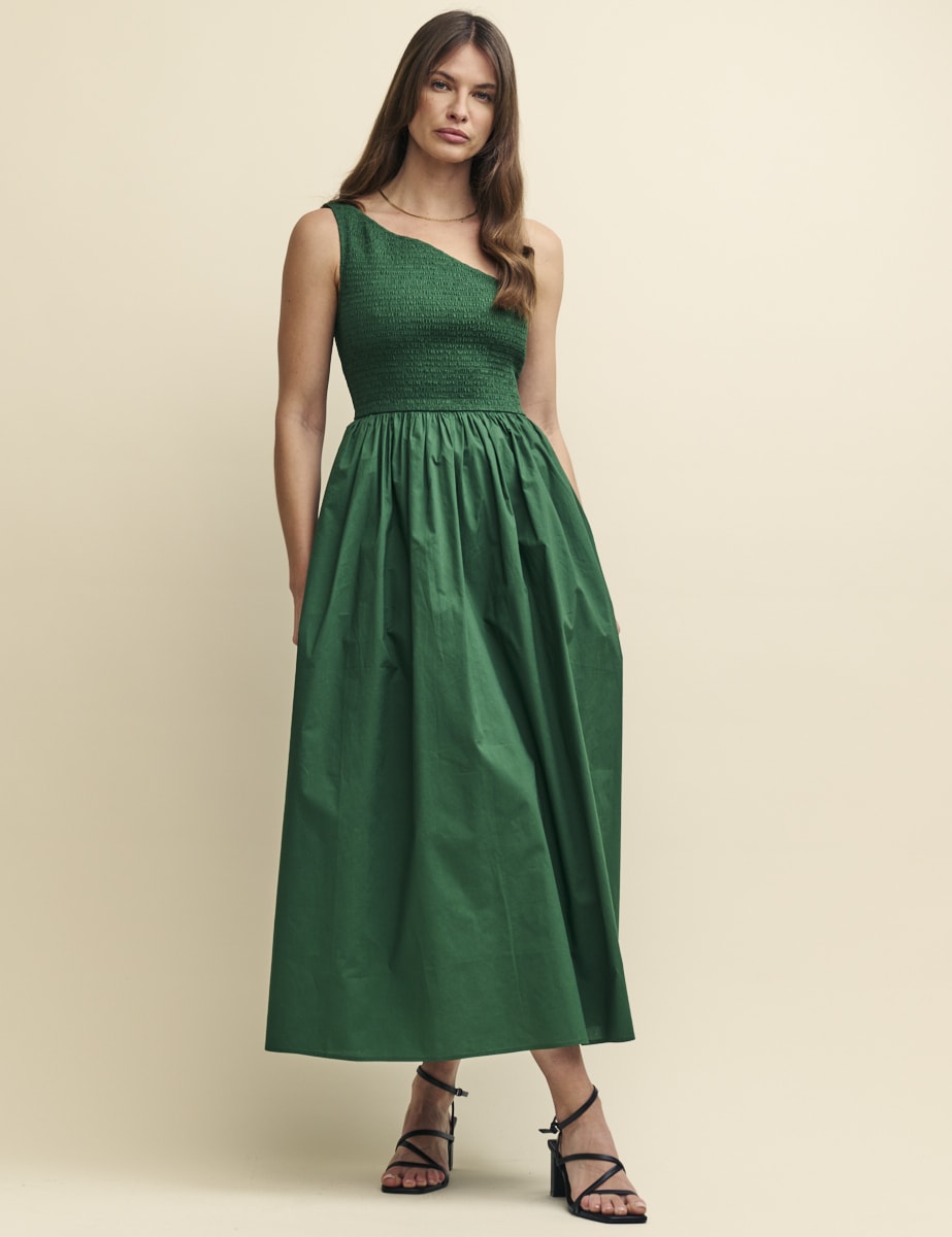 Forest Green Georgia Midi Dress