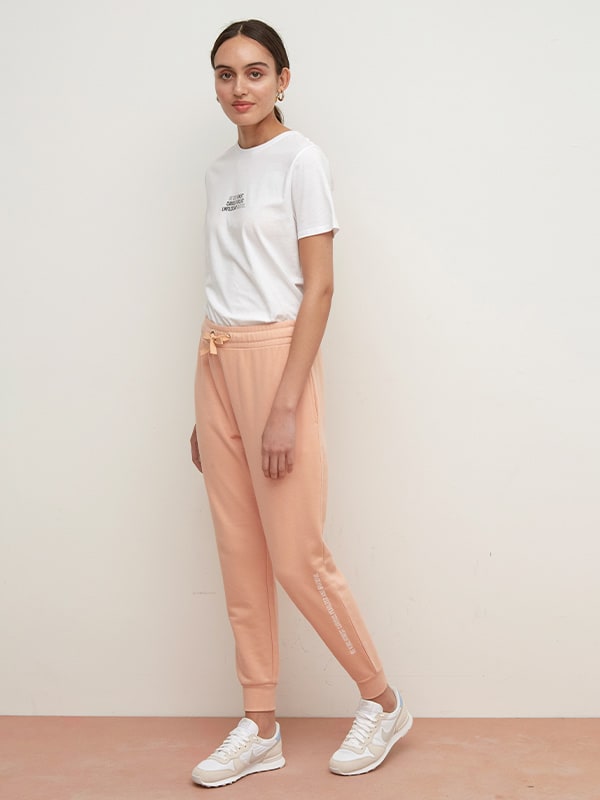 Apricot Slim Line Embroidered Joggers