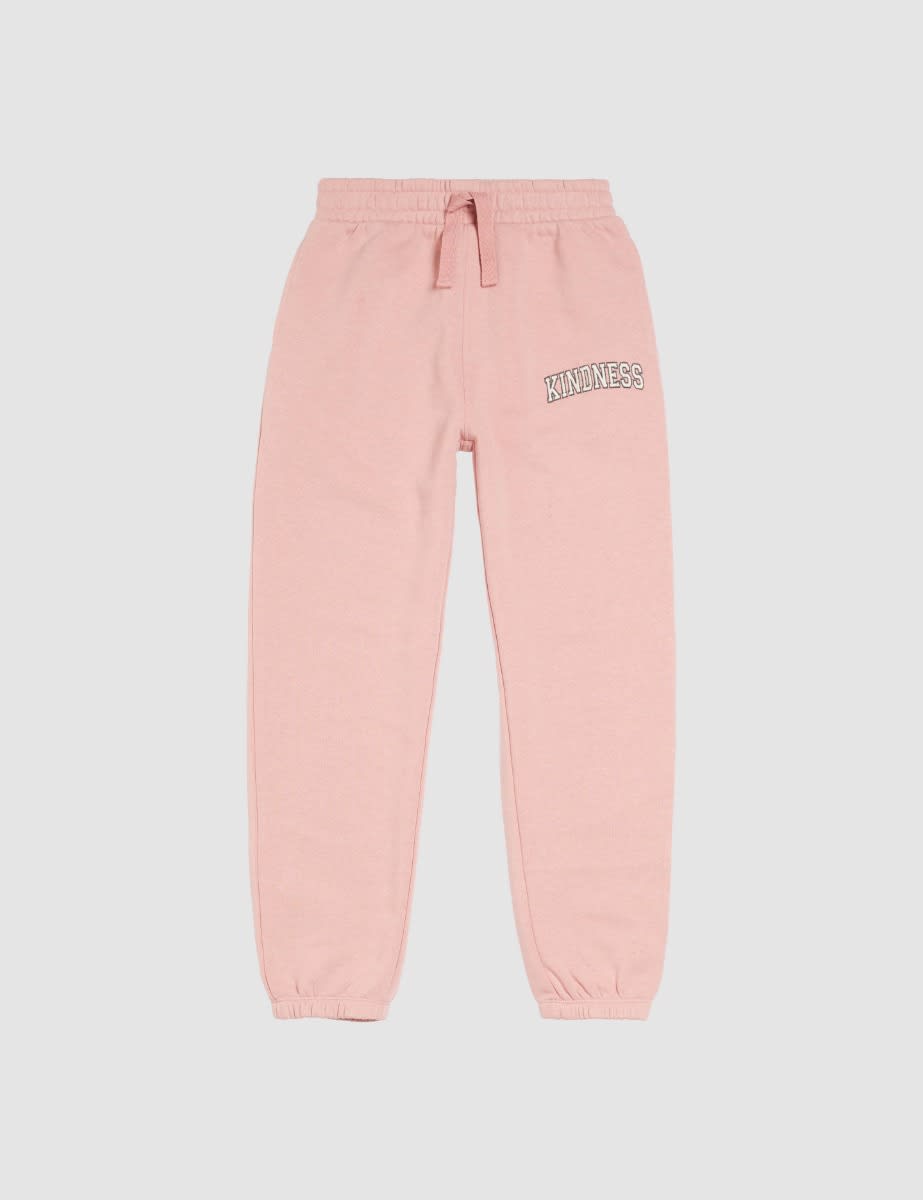 Somebody's Child Dusty Pink Kindness Embroidered 90s Jogger