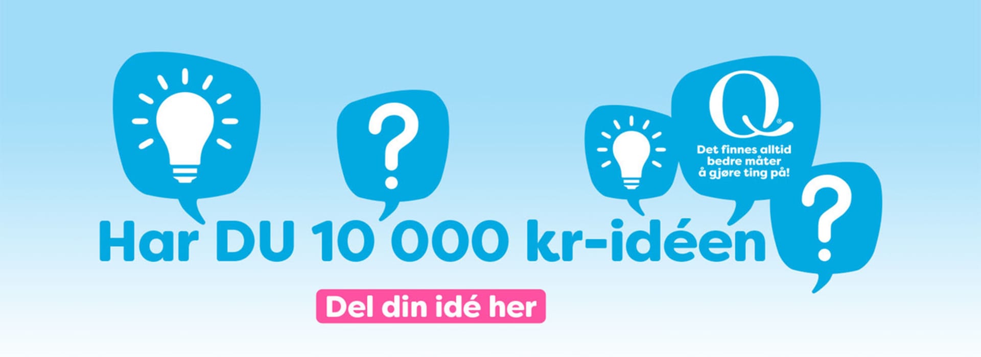 Banner "Har du 10 000 kroners ideen?"