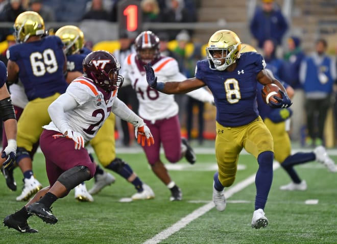 Notre Dame senior running back Jafar Armstrong