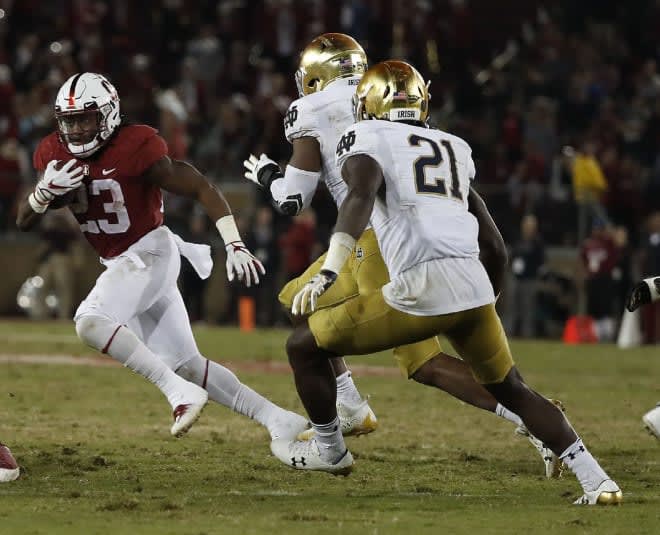 Former Stanford running back and Notre Dame graduate transfer Trevor Speights