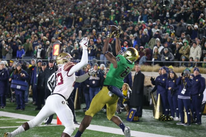 Notre Dame versus Florida State in 2018