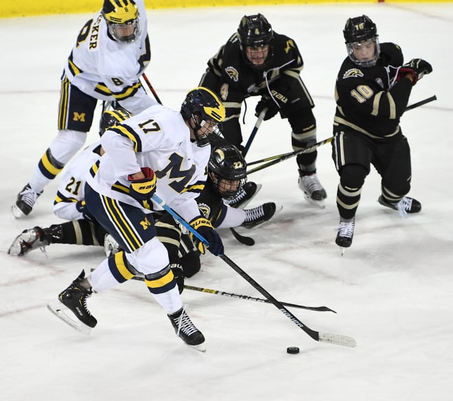 Michigan Wolverines hockey freshman forward Johnny Beecher