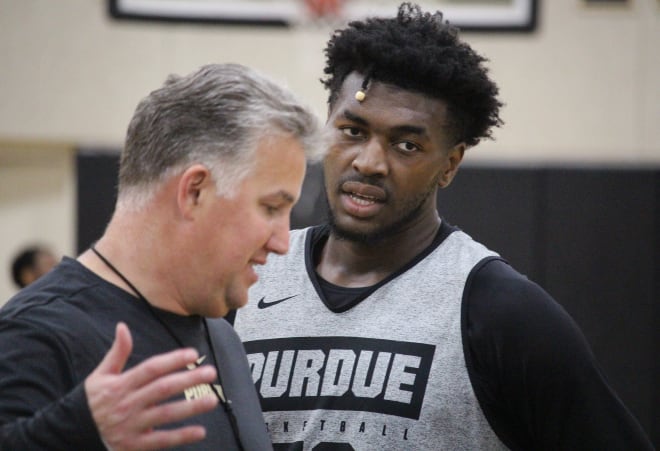 Purdue coach Matt Painter and center Trevion Williams