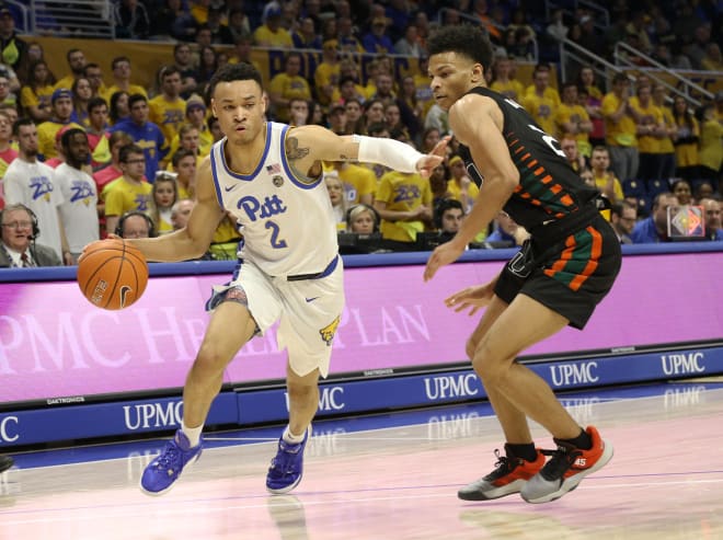 Pittsburgh sophomore shooting guard Trey McGowens is averaging 11.8 points and 3.6 assists per game.