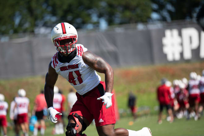 NC State Wolfpack football linebacker Isaiah Moore