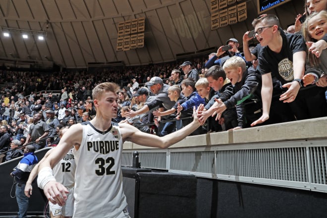 Matt Haarms returned to the Purdue lineup Saturday vs. Central Michigan