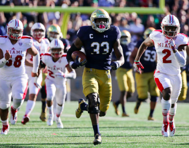 Former Notre Dame running back Josh Adams