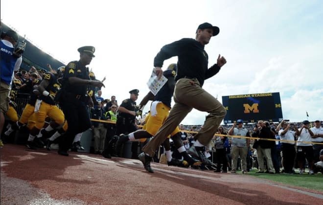 Michigan Wolverines football coach Jim Harbaugh