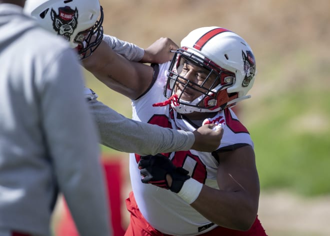 NC State sophomore defensive end Savion Jackson had eight tackles in eight games played last year.