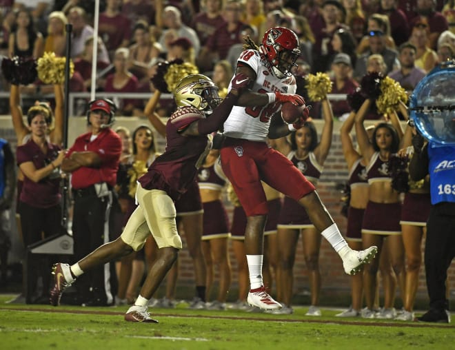 NC State Wolfpack football receiver Devin Carter