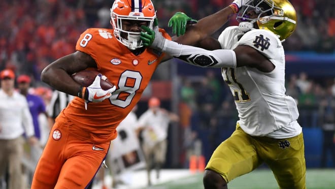 Clemson versus Notre Dame in the 2018 College Football Playoff