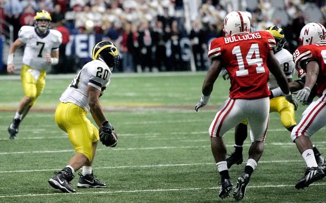 Michigan's final play saw eight laterals and covered 62 yards before finally coming to an end at the Husker 13-yard line.