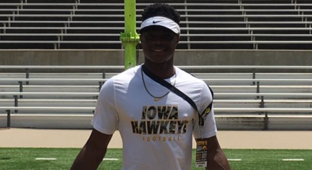 Muscatine RB/DB Alphonso Soko visited Iowa City today.