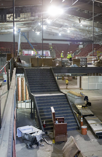 Another view of the staircase in the Walk of Fame.