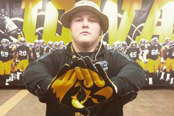 In-state lineman Ethan Lape was back in Iowa City this past weekend.