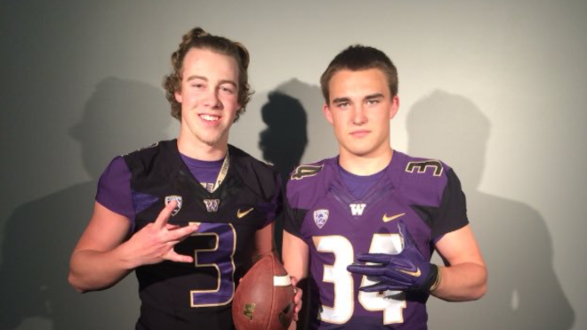 2018 Bothell (Wash.) quarterback Jacob Sirmon and 2018 Los Angeles (Calif.) Loyola linebacker Jack Sirmon