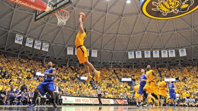 Crowds like this are normal inside Charles Koch Arena.