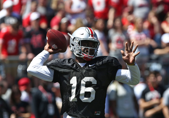 Who will be the vertical passing option for J.T. Barrett?