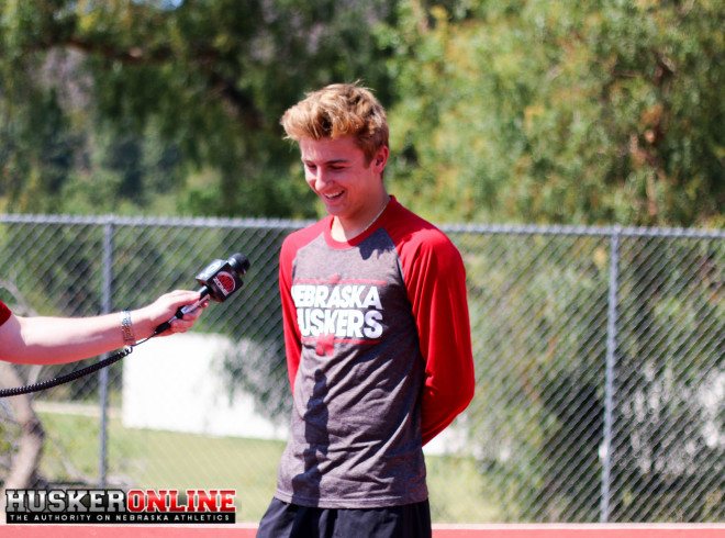 All eyes were on 2017 Nebraska quarterback commit Tristan Gebbia at the Calabasas satellite camp on Sunday.