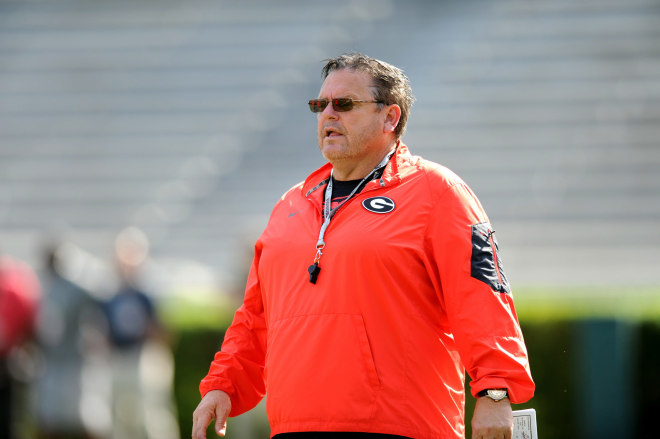 Sam Pittman (above) and Kirby Smart want bigger offensive linemen.