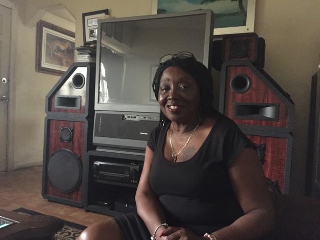 Betty Cook, the grandmother of Florida State tailback Dalvin Cook, poses for a photo in her Miami home.