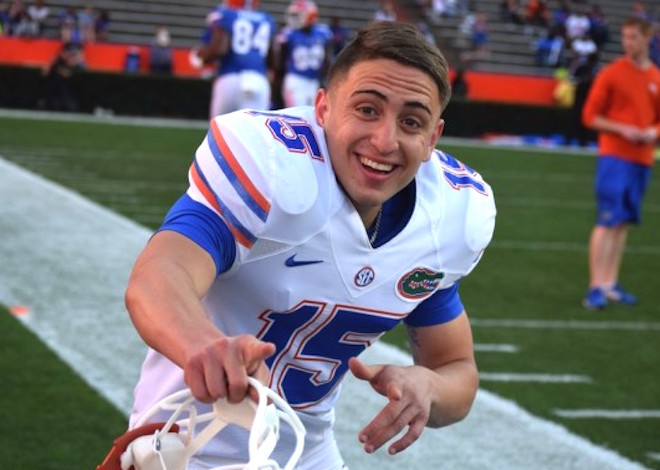 Florida redshirt sophomore kicker Eddy Pineiro