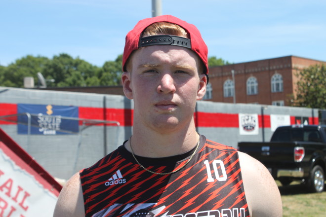 Quarterback Alex Meredith competed at the EPT Showcase camp Sunday.