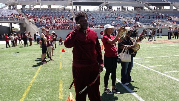 Offensive lineman Mike Arnold was one of several FSU signees checking out the Seminoles' spring game in Orlando.