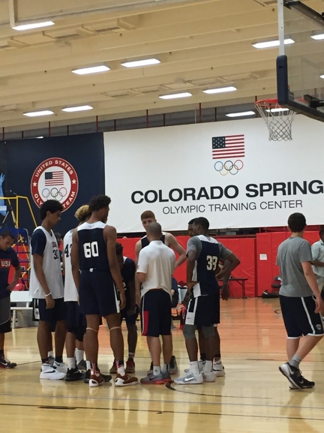 Shaka Smart offers instruction to the likes of Jarrett Allen, James Banks, and Matt Coleman.