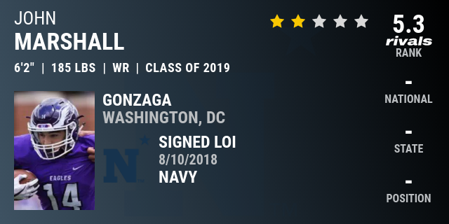 John Marshall 2019 Wide Receiver Rivals Com