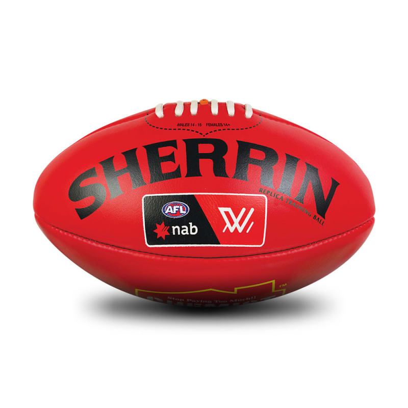AFLW Replica Training Ball - Red - Size 4