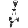 Caddymatic Golf Continental 3 Wheel Folding Golf Push/Pull Cart Black/Grey #