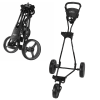Caddymatic Golf Continental 3 Wheel Folding Golf Push/Pull Cart Black/Grey