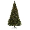 Homegear Deluxe 7.5ft Artificial Christmas Tree with Metal Stand - Prelit with 550 LED Lights 