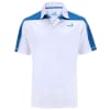 Woodworm Golf Block Panel Golf Polo Shirt - White/Blue