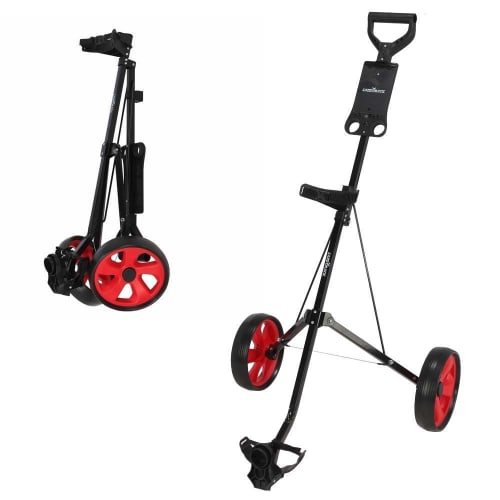 Young Gun Kids Adjustable Golf Trolley for Junior Golfers 3-14 Years Old Black/Red