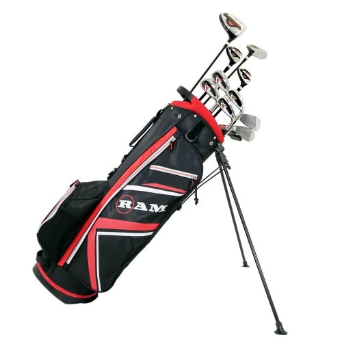 Ram Golf Accubar Plus Golf Clubs Set - Graphite Shafted Woods, Steel Shafted Irons - Mens Right Hand - Stiff Flex