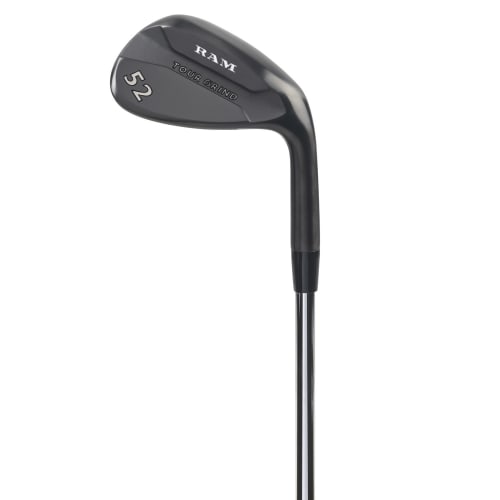 Ram Golf Tour Grind Milled Face Golf Wedge, Black, Mens Right Hand