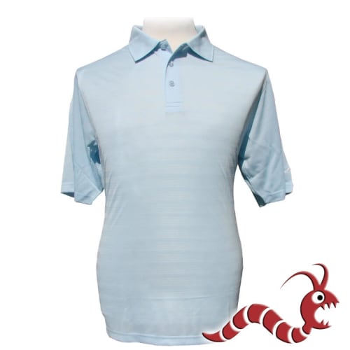 Woodworm Golf Pattern Polo Shirt LIGHT BLUE