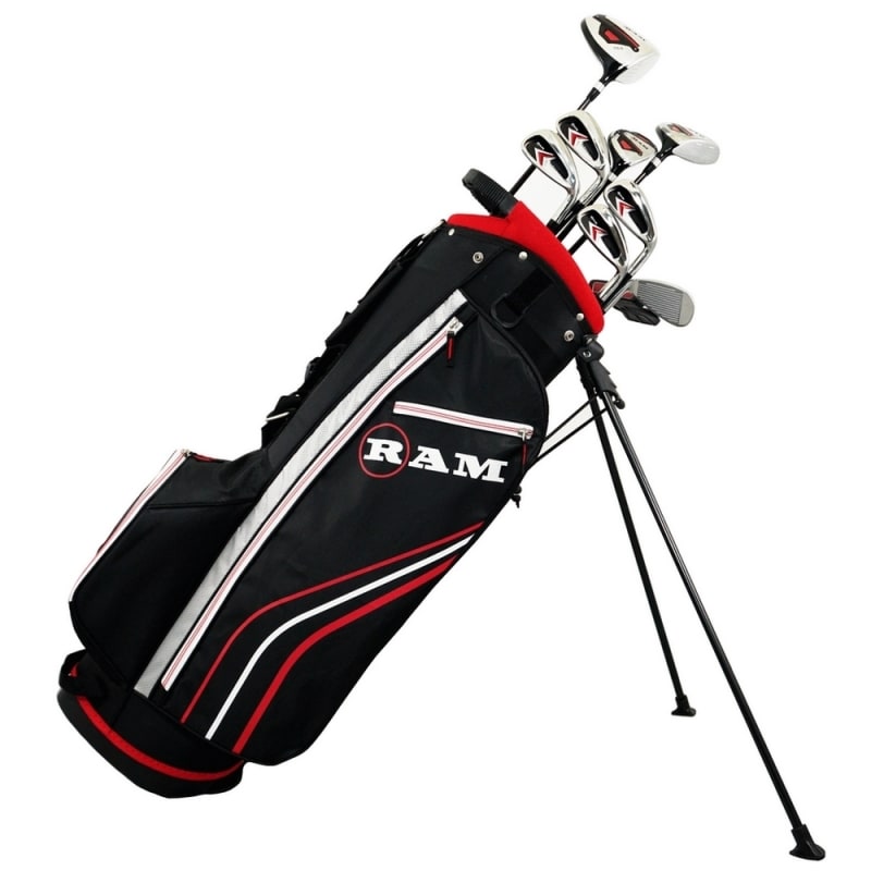 Ram Golf Accubar 12pc Golf Clubs Set - Graphite Shafted Woods, Steel Shafted Irons - Mens Right Hand