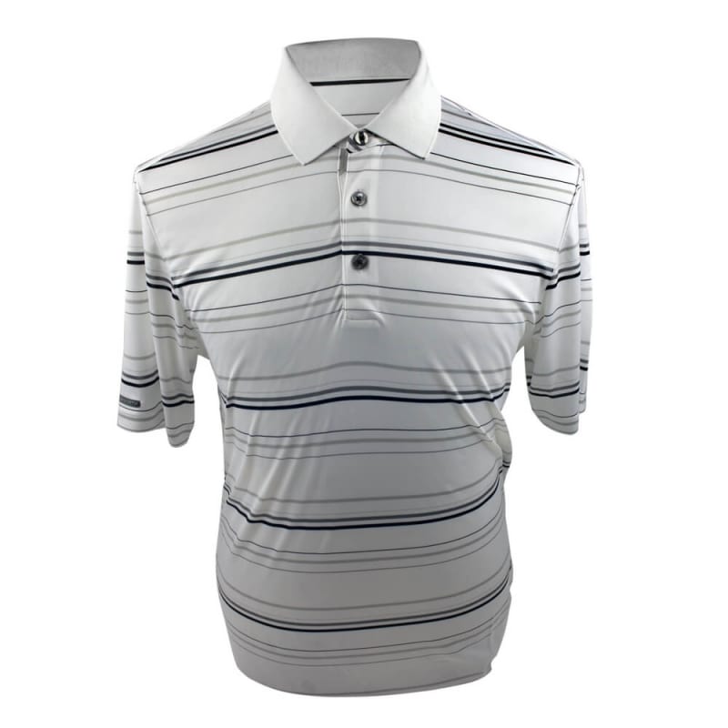 Ashworth Performance Interlock Stripe Polo Shirt