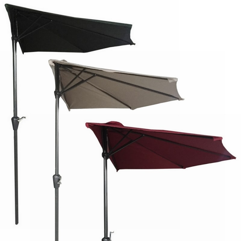 Palm Springs 9ft Aluminium Patio Half Umbrella Just 44 99
