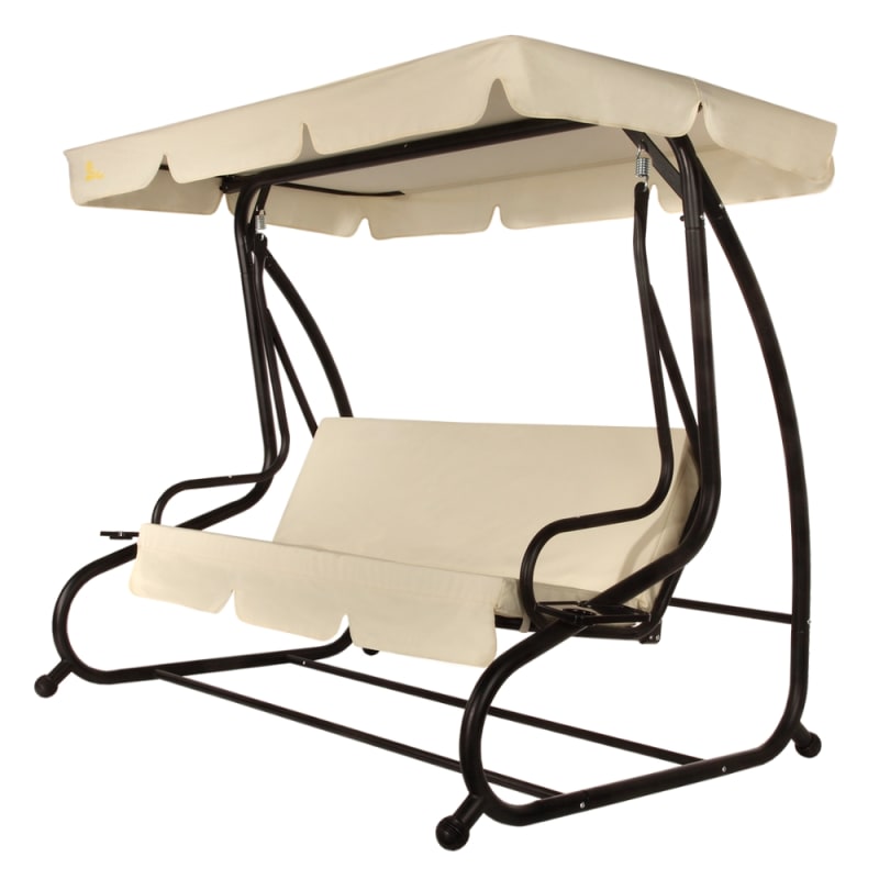 Palm Springs 3 Person Converting Patio Porch Swing Chair With