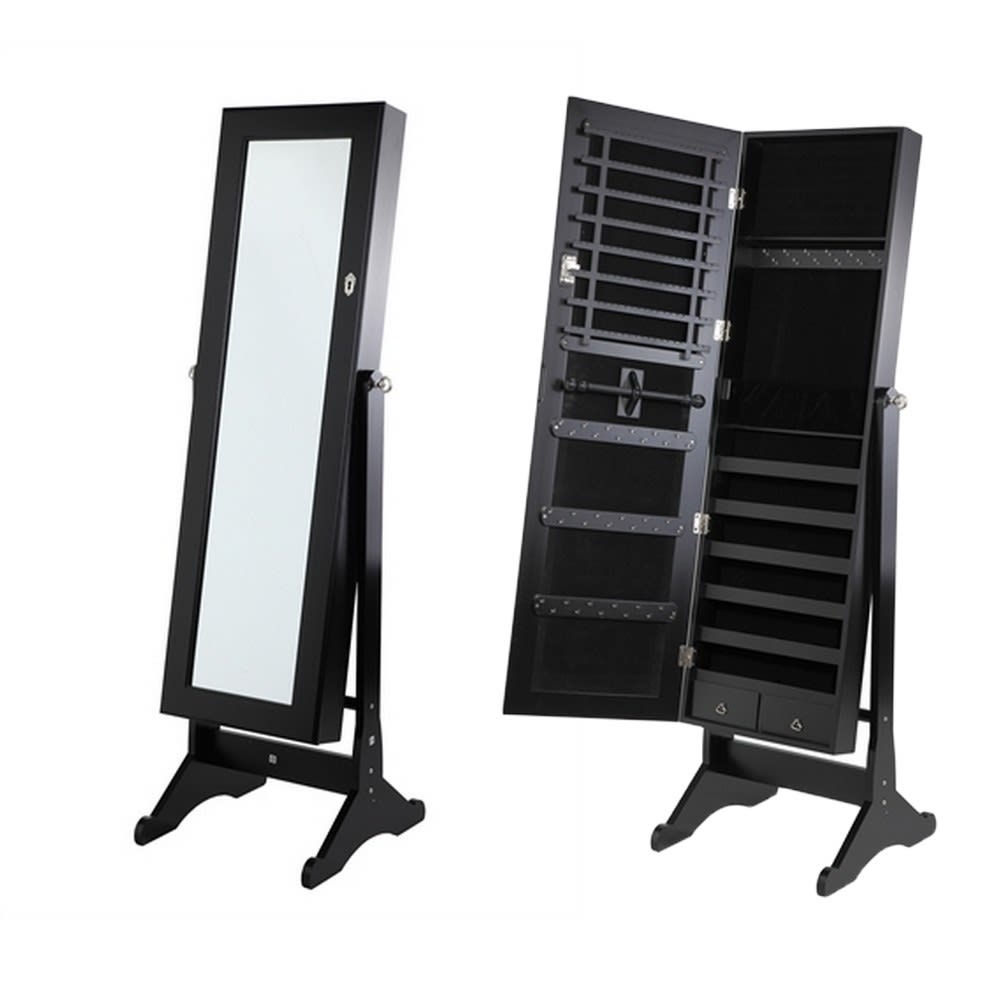 EX-DEMO Homegear Mirrored Jewellery Cabinet with Stand ...