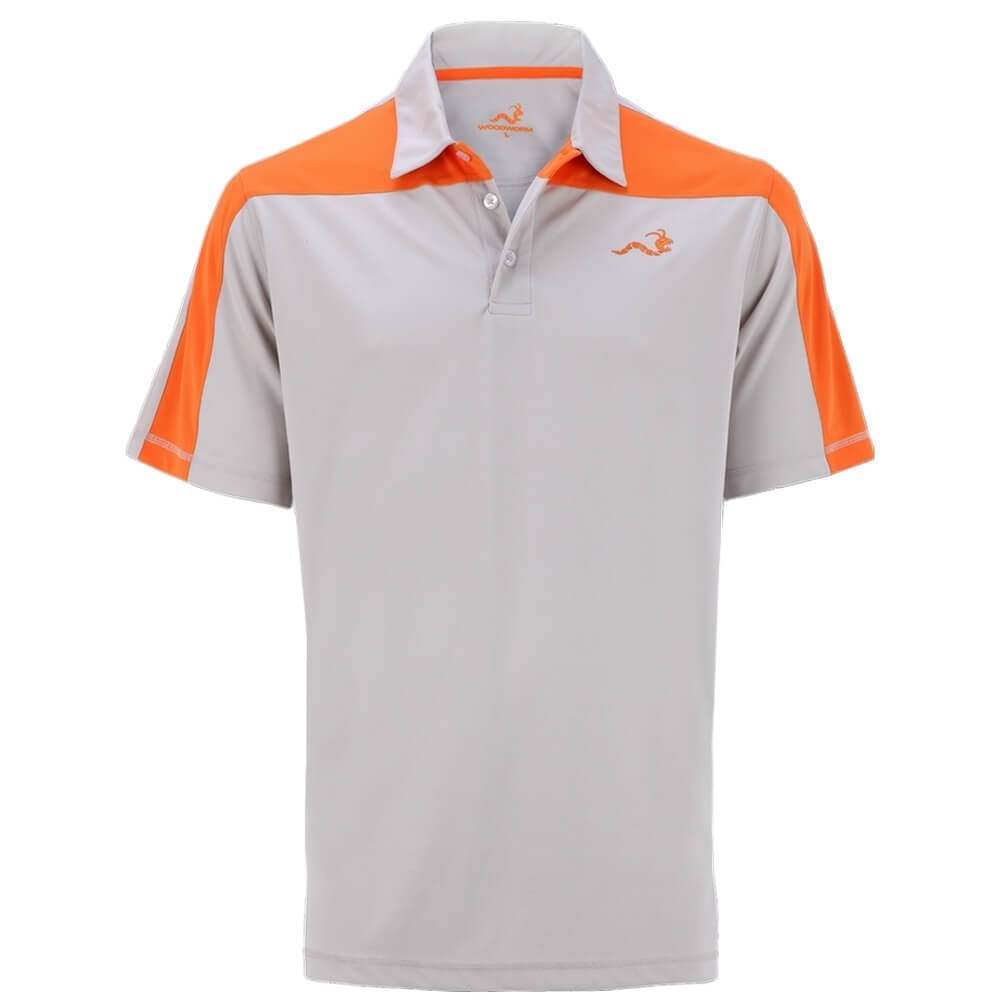 orange golf shirt