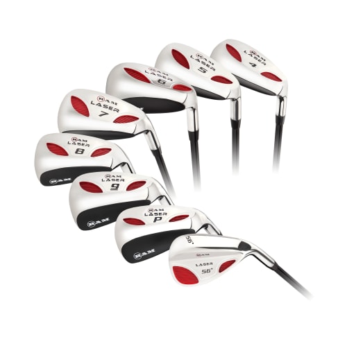 Ram Golf Laser Hybrid Irons Set 4-SW (8 Clubs) - Mens Left Hand - Graphite