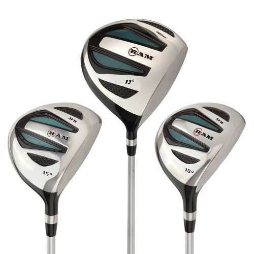 Ram Golf EZ3 Ladies Wood Set inc Driver, 3 Wood and 5 Wood - Headcovers Included - Graphite Shafts